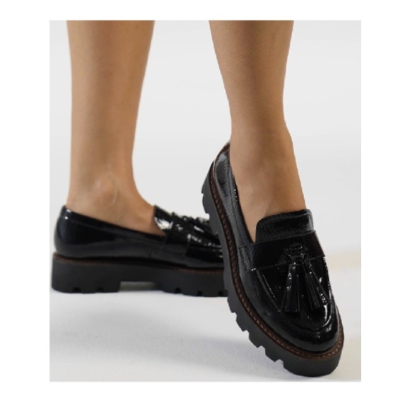 Franco Sarto | Shoes | New Franco Sarto Balinna Slip On Lug Sole Platform  Loafers Black Patent Leather | Poshmark